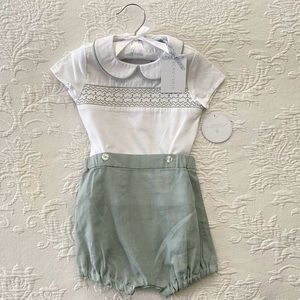 Edgehill Collection | Short Sleeve Smocked Shirt & Short Set